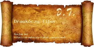 Draskóczy Tibor névjegykártya