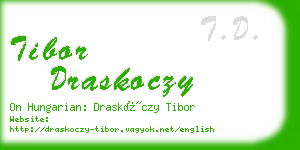 tibor draskoczy business card